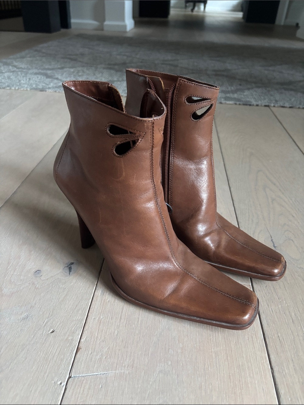 Leather boots